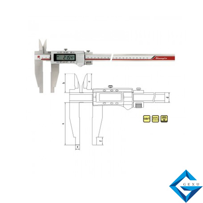 雙內(nèi)爪數(shù)顯卡尺(金屬罩殼)111-604G測量0-500