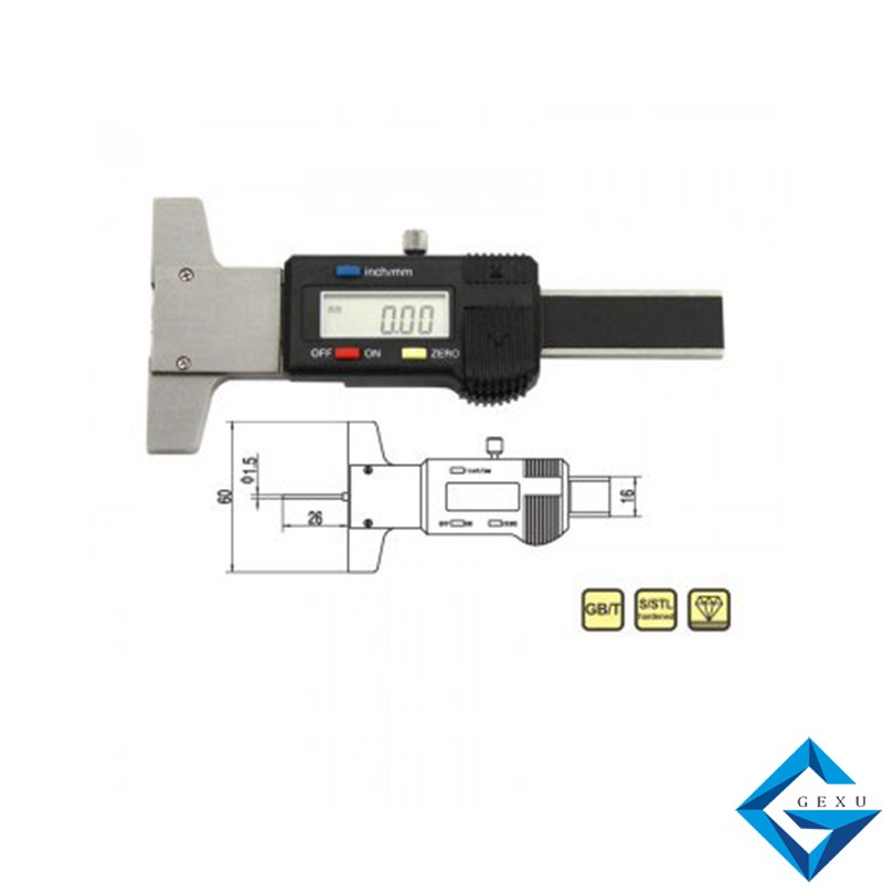 輪胎花紋數(shù)顯深度尺125-101測(cè)量0-30