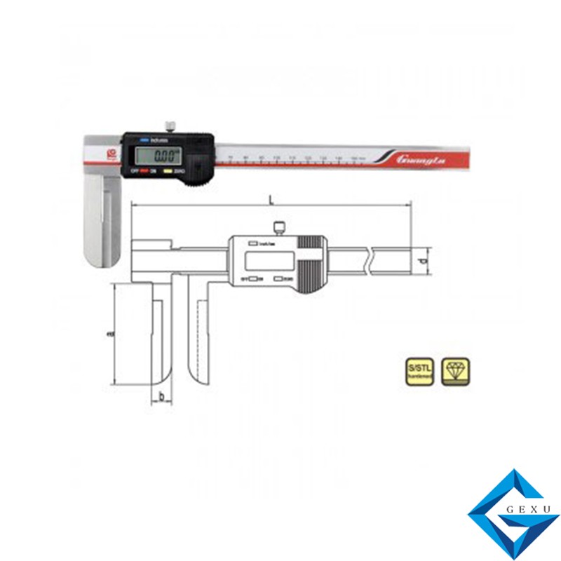 長(zhǎng)爪內(nèi)徑數(shù)顯卡尺113-101測(cè)量15-150
