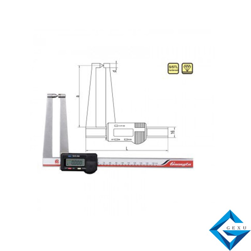 單尖頭數(shù)顯卡尺114-121A測量0-75