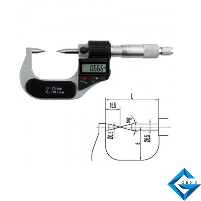 雙尖頭數(shù)顯千分尺211-221測(cè)量0-25