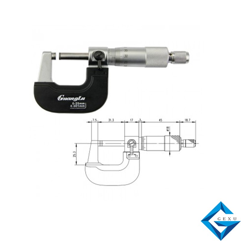 微米千分尺260-101測(cè)量0-25mm